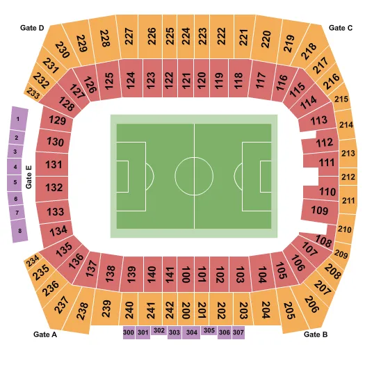 seating chart for Pratt and Whitney Stadium At Rentschler Field - Soccer - eventticketscenter.com