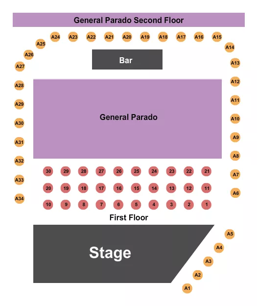seating chart for Premier Event Center - Charlotte - Endstage - eventticketscenter.com