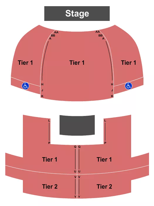 seating chart for Presidio Theatre - Endstage - eventticketscenter.com