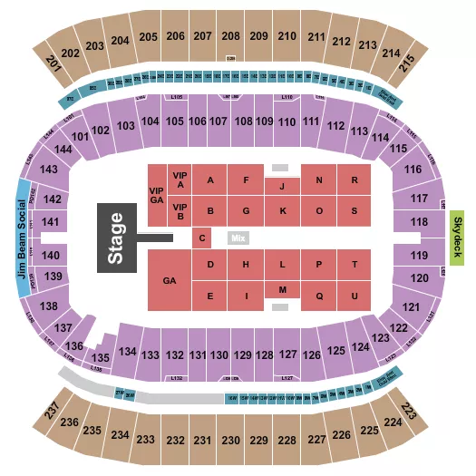 seating chart for Princess Auto Stadium - Festival 2 - eventticketscenter.com