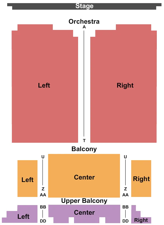seating chart for Princess Theatre - Decatur - End Stage - eventticketscenter.com
