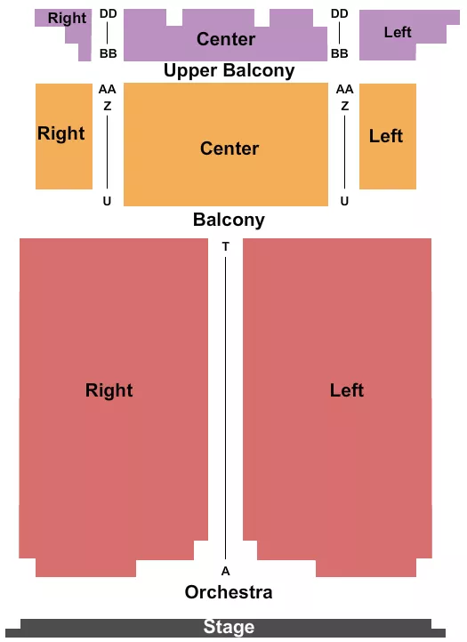 seating chart for Princess Theatre - Decatur - End Stage - eventticketscenter.com