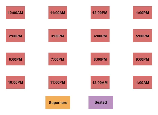 seating chart for Promenade at The LINQ - Fly Linq Zipline - eventticketscenter.com