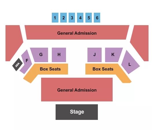 seating chart for MegaCorp Pavilion - GA/RSV F-L/VIP Tables - eventticketscenter.com