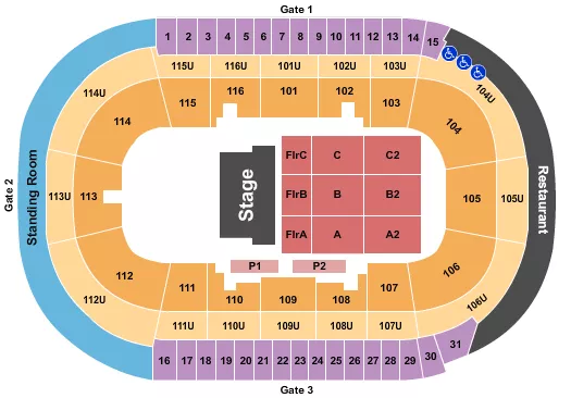 seating chart for Prospera Place - Endstage 3 - eventticketscenter.com