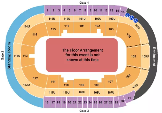 seating chart for Prospera Place - Generic Floor - eventticketscenter.com