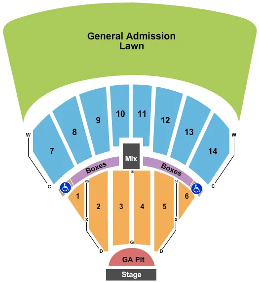 seating chart for Azura Amphitheater - Endstage Pit 3 - eventticketscenter.com