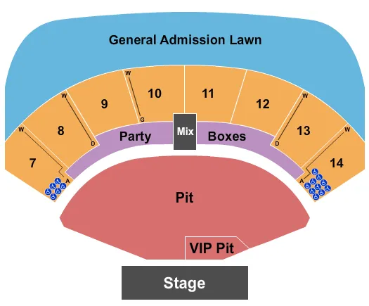 seating chart for Azura Amphitheater - DaBaby - eventticketscenter.com