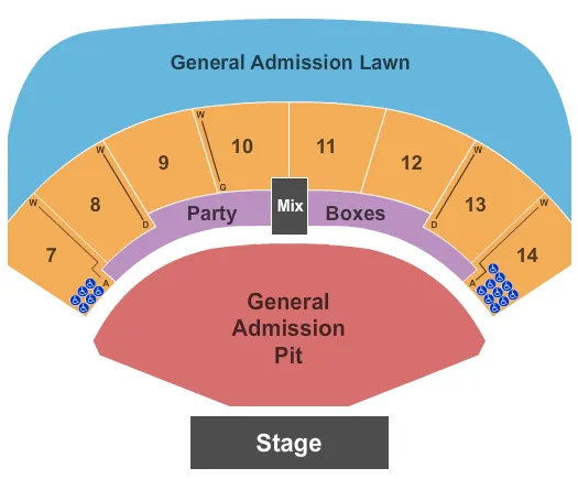 seating chart for Azura Amphitheater - Endstage Large Pit - eventticketscenter.com