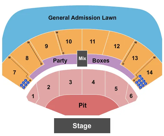 seating chart for Azura Amphitheater - Endstage Pit 4 - eventticketscenter.com