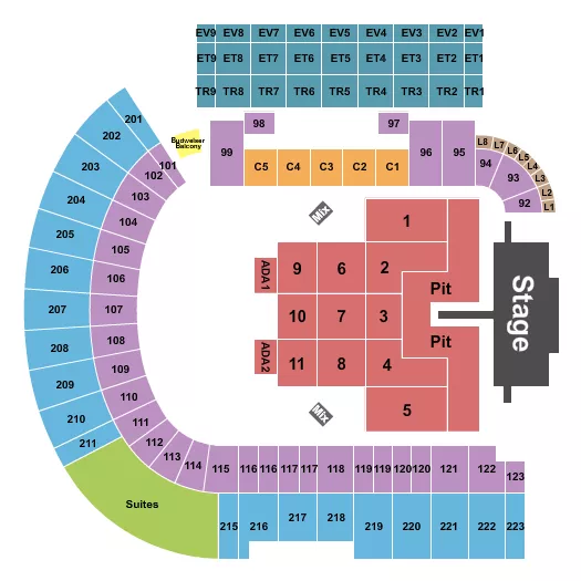 seating chart for Providence Park - Foo Fighters - eventticketscenter.com