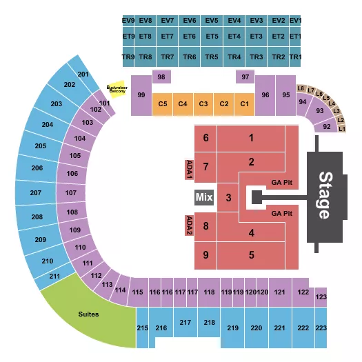 seating chart for Providence Park - Green Day - eventticketscenter.com