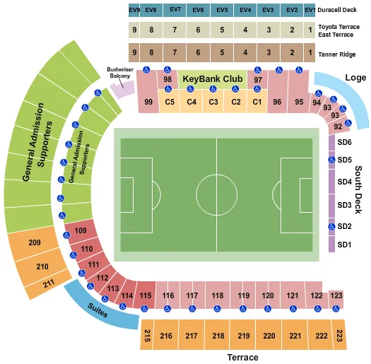 seating chart for Providence Park - Soccer - eventticketscenter.com