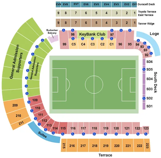 Soccer Seating Map