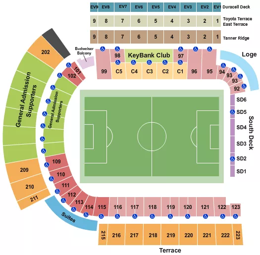 seating chart for Providence Park - Soccer - eventticketscenter.com