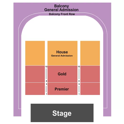 seating chart for Provincetown Town Hall - Endstage RSV/GA - eventticketscenter.com