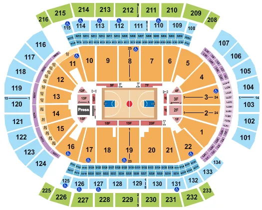 Prudential Center Seating Chart in Newark, NJ