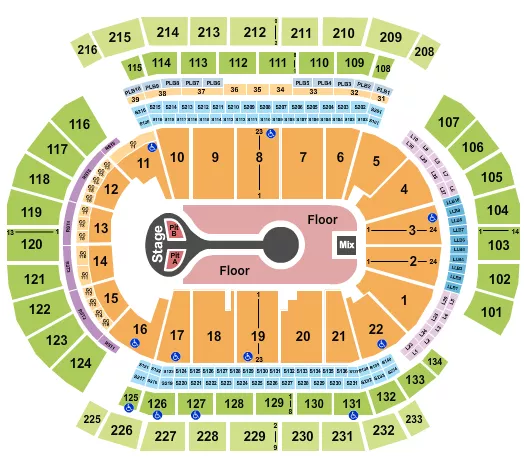 seating chart for Prudential Center - Benson Boone - eventticketscenter.com
