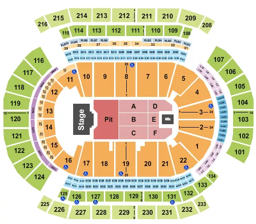 seating chart for Prudential Center - Billy Strings - eventticketscenter.com
