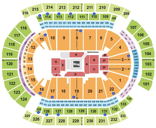 seating chart for Prudential Center - Boxing 3 - eventticketscenter.com