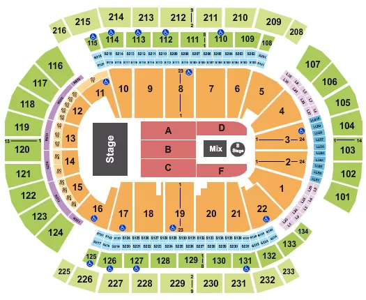 seating chart for Prudential Center - Chris Brown - eventticketscenter.com