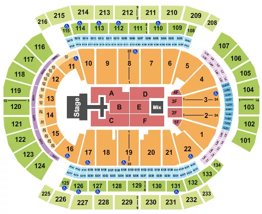 seating chart for Prudential Center - Chris Tomlin - eventticketscenter.com