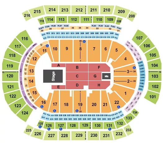 seating chart for Prudential Center - Elevation Worship - eventticketscenter.com