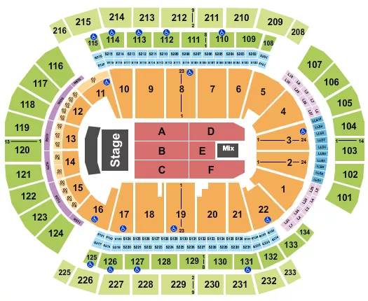 seating chart for Prudential Center - End Stage - eventticketscenter.com
