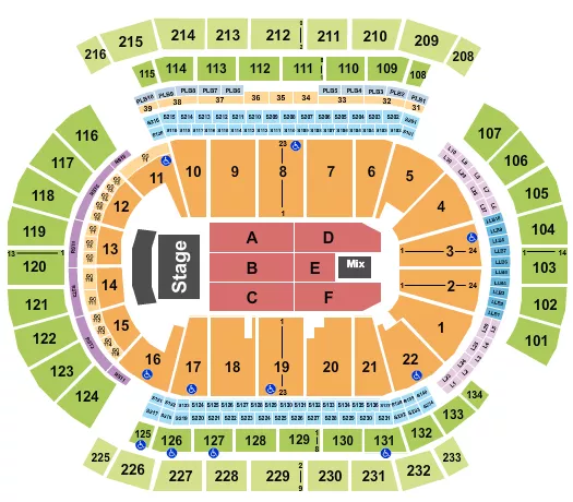 seating chart for Prudential Center - Endstage 4 - eventticketscenter.com
