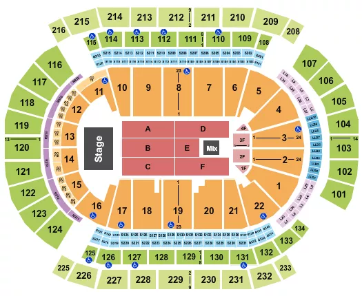 seating chart for Prudential Center - Endstage 2 - eventticketscenter.com