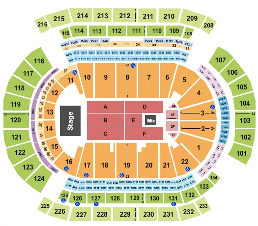 seating chart for Prudential Center - Endstage 2 - eventticketscenter.com