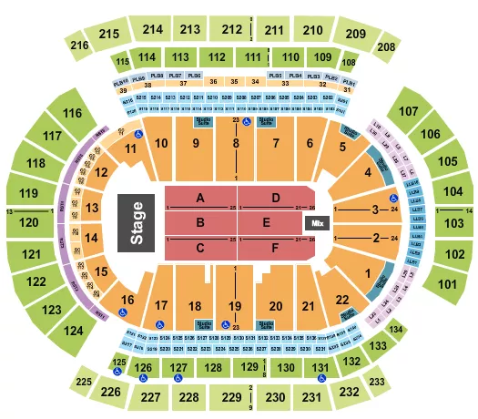 seating chart for Prudential Center - Endstage 4 - eventticketscenter.com