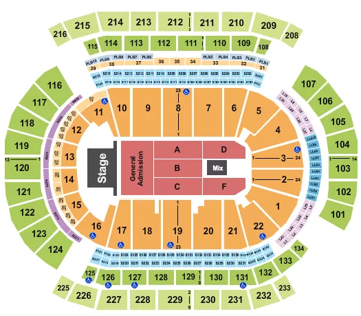 seating chart for Prudential Center - Endstage GA Pit 3 - eventticketscenter.com