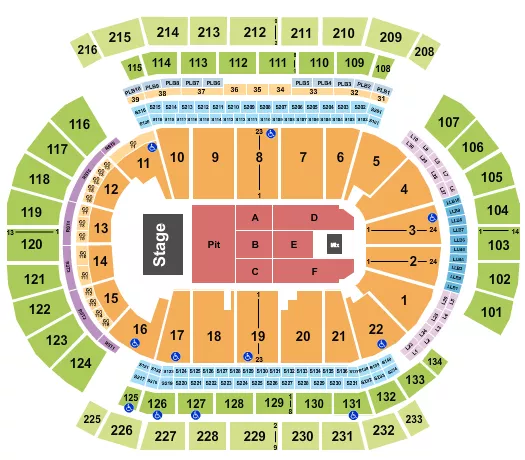 seating chart for Prudential Center - Endstage Pit - eventticketscenter.com