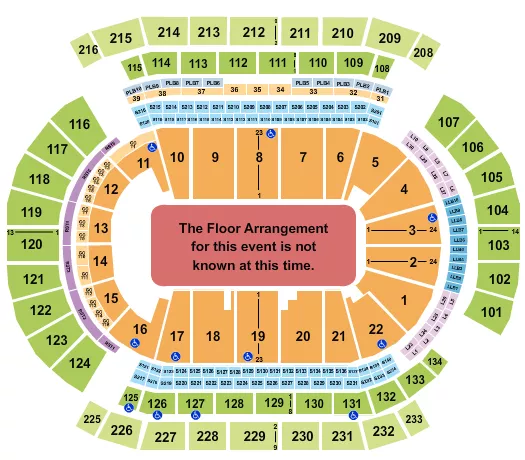 seating chart for Prudential Center - Generic Floor - eventticketscenter.com