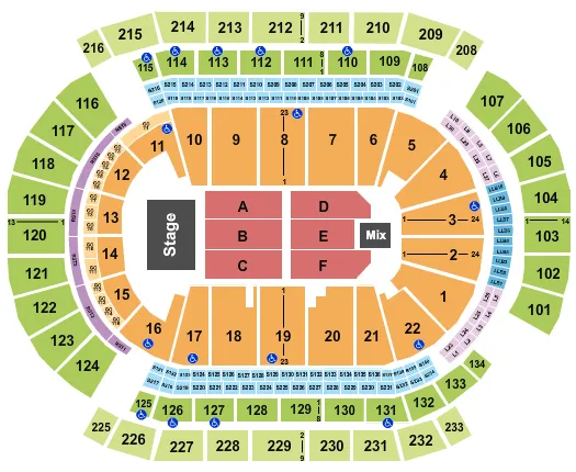 seating chart for Prudential Center - Janet Jackson - eventticketscenter.com