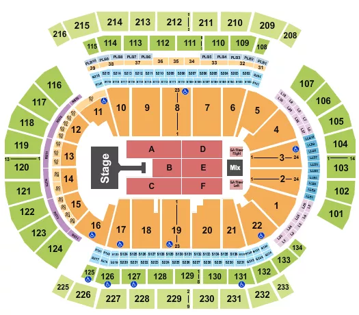 seating chart for Prudential Center - Jonas Brothers - eventticketscenter.com