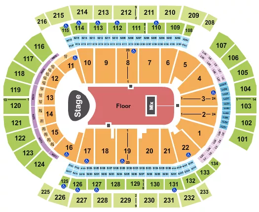 seating chart for Prudential Center - Kacey Musgraves - eventticketscenter.com