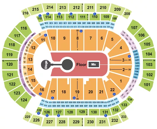 seating chart for Prudential Center - Kid Cudi - eventticketscenter.com