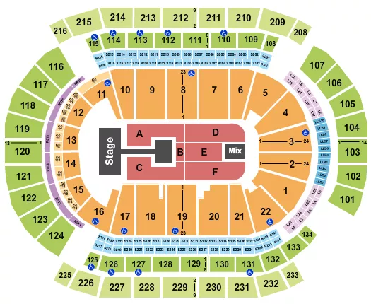 seating chart for Prudential Center - Kirk Franklin - eventticketscenter.com