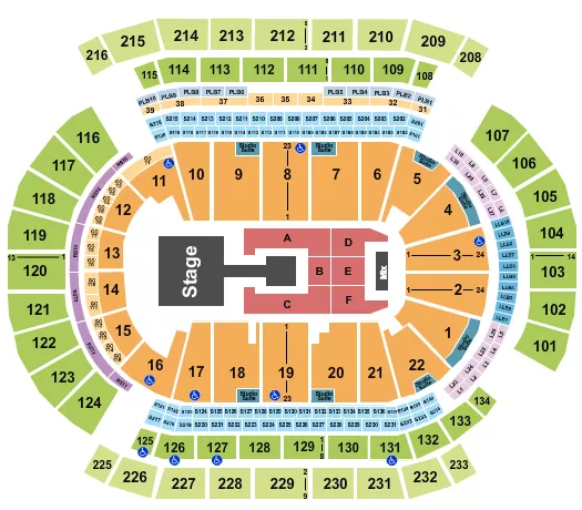 seating chart for Prudential Center - Le Sserafim 2 - eventticketscenter.com