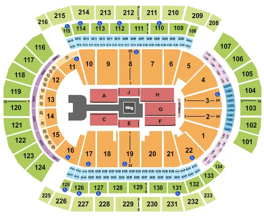 seating chart for Prudential Center - Wrestling - AEW - eventticketscenter.com