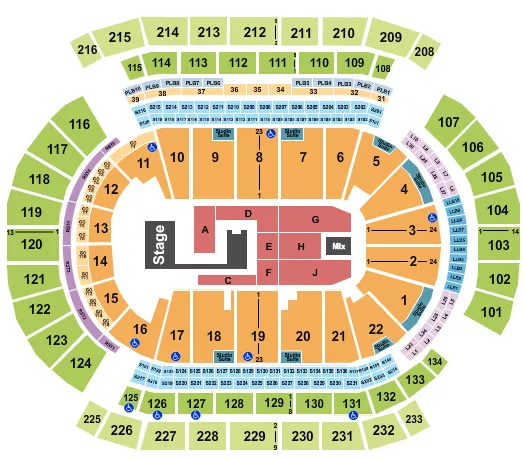 seating chart for Prudential Center - XG - eventticketscenter.com