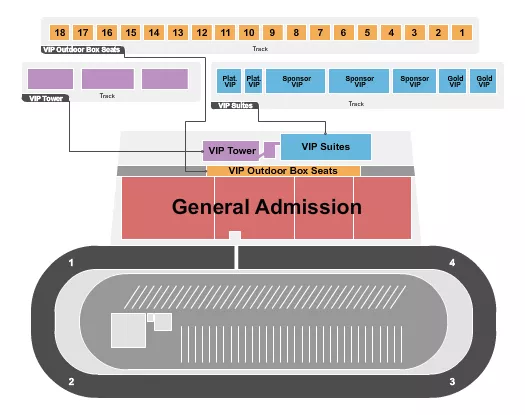 seating chart for Pulaski County Motorsports Park - Racing - eventticketscenter.com
