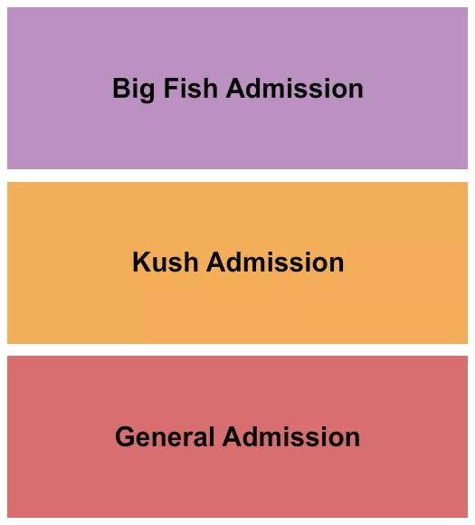 Sweetwater Fest Seating Chart at Pullman Yard - Building One. The chart shows the main floor/stage with seating options surrounding it, which are color coded