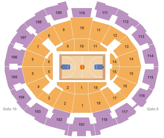 seating chart for Purcell Pavilion At Joyce Center - Basketball - eventticketscenter.com