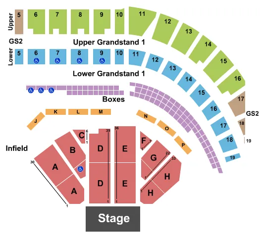 seating chart for Puyallup Fairgrounds At Washington State Fair Events Center - Endstage 4 - eventticketscenter.com