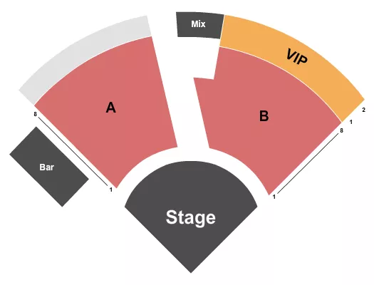 seating chart for Q Showroom at Q Casino and Hotel - Endstage 3 - eventticketscenter.com