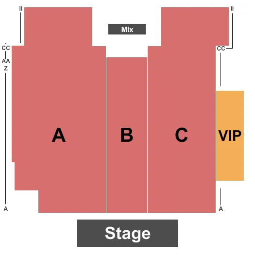 seating chart for Quad-Cities Waterfront Convention Center - End Stage - eventticketscenter.com