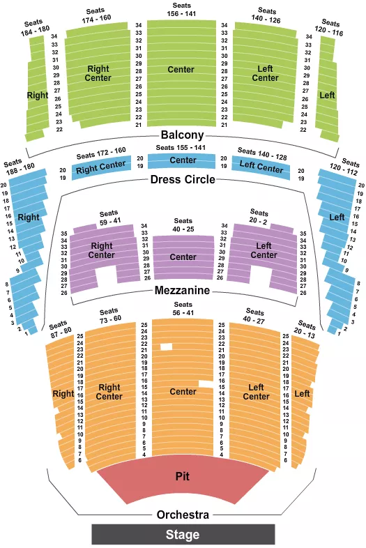 seating chart for Queen Elizabeth Theatre - Vancouver - Endstage GA Pit 2 - eventticketscenter.com